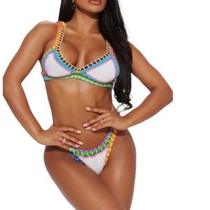 *New with Tags* Crochet Trim 2-Piece Bikini Set Large